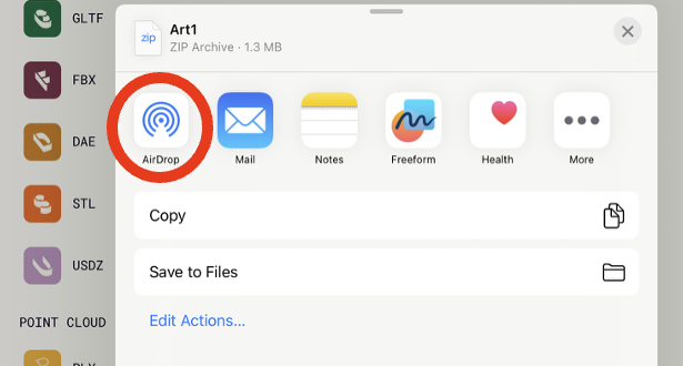 Step 12, Locationof AirDrop app