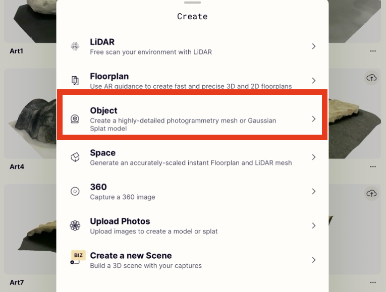 Select object instruction