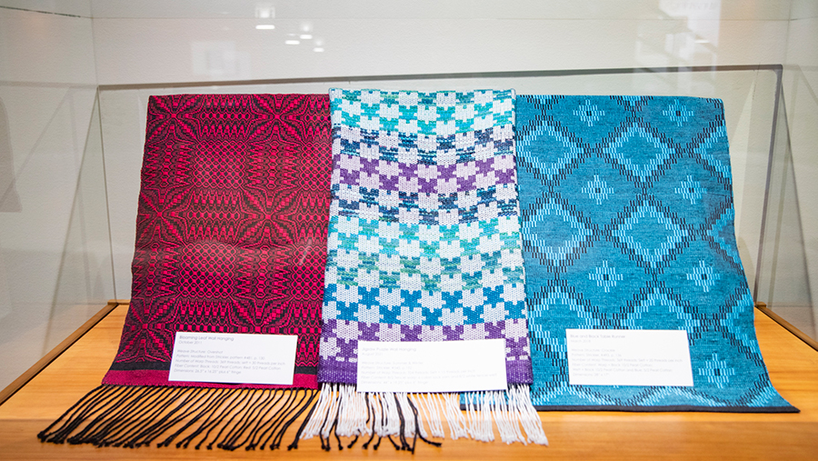 photo of weavings display
