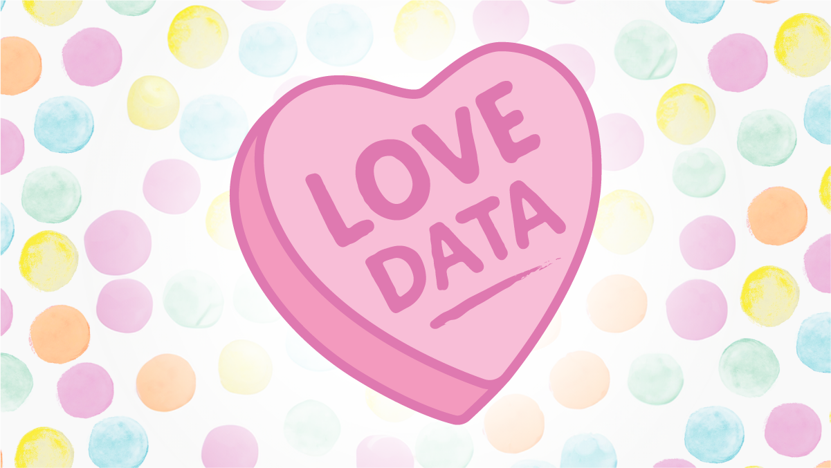 love data with hearts
